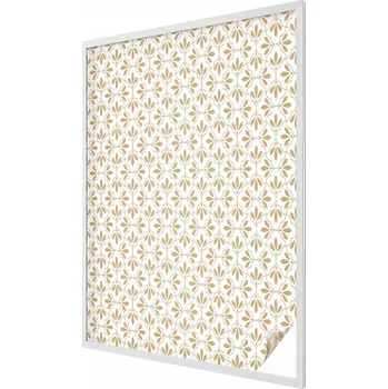 Okenní dekorace Samolepící Fólie na Okno Mléčná Dekorativní Vitrážová s Motivem Listů, vzor 100x146 cm