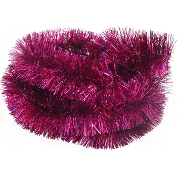 Vánoční dekorace Růžový neonový řetěz na vánoční stromeček z metalizované fólie 2m Produkt Polský