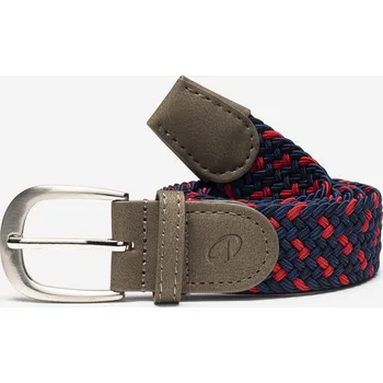 Opasek INESIS Golfový pružný pletený opasek XS MODRÁ|ČERVENÁ