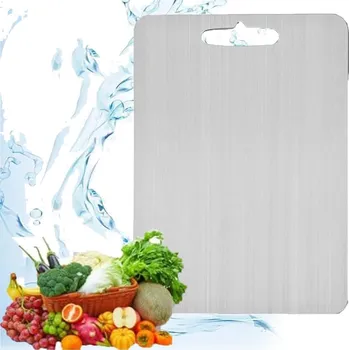 Kuchyňské prkénko Prkénko na Krájení Masa a Ryb z nerezové oceli 34 x 23 cm