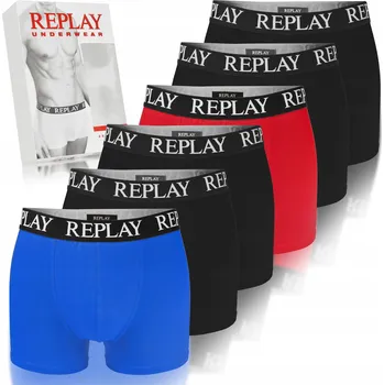 Boxerky Replay Pánské boxerky Sada 6 kusů Bavlna Barva BM332 Logo Velikost L
