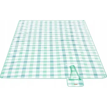 Pikniková deka Pikniková Deka Velká 300 x 200 cm Obdélníková Songmics Šedá Zelená Zahrada