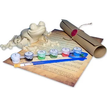 kreativní sada Flexi Factory Žabka - Kreativní sada 3D omalovánky s barvami a štětcem