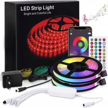 LED osvětlení SADA LED RGB pásek 15m Žárovka Lampa LED Pásky dálkový ovladač napájecí adaptér