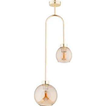 Moderní Závěsné Svítidlo VECTOR Alfa - 2xE14 Zlaté Jantarové Koule