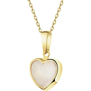 Přívěsek Zlatý přívěsek s opalitem - srdce - AP543-6218