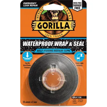 Lepicí páska Gorilla Glue Gorilla Waterproof Wrap & Seal 25,4mm x 2,4m, lepicí páska černá