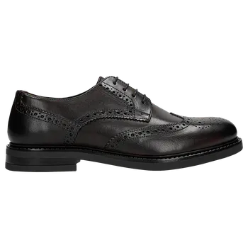 Pánské polobotky Bordó Pánské Brogy Z Lícové Kůže Wojas 1027855 41