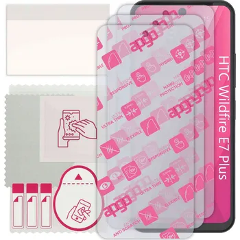 Pouzdro na mobilní telefon 3x Hybridní Sklo pro HTC Wildfire E7 Plus, alternativa tvrzeného skla