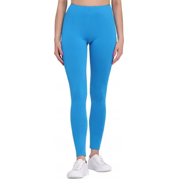 Dámské legíny Dámské dlouhé legíny legíny viskóza BLV50-147 Modrá 3XL