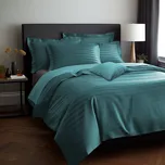 Povlečení 220x200 bambusové pruhy mořské 7 Ks