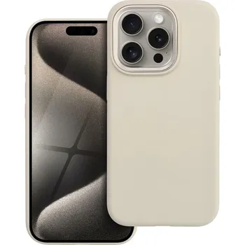 Náhradní kryt pro mobilní telefon Kryt Forcell F-Protect Frame Premium s MagSafe pro iPhone 15 Pro Antique White