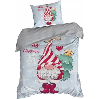 Povlečení Sada povlečení 140X200 šedá s potiskem Eurofirany