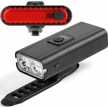 Cyklosvítilna SVĚTLO NA KOLO SADA PŘEDNÍ A ZADNÍ LED SVĚTLA + 1600 LM VODĚODOLNÉ