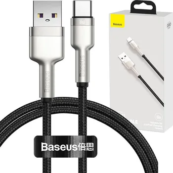 Datový kabel Kabel USB pro USB-C Baseus Cafule, 66 W, 1 m (černý)
