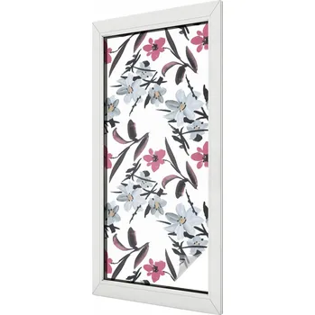 Okenní dekorace Dekorační Fólie na Okno Zatemňovací Samolepicí Květinový Vzor 50x116