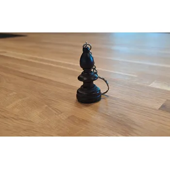 Přívěsek Na Klíče černý jezdec - dřevěná přívěsek