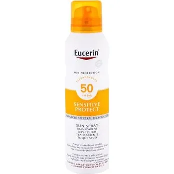 Přípravek na opalování Eucerin Sun Sensitive Protect Sun Spray Dry Touch SPF50 transparentní sprej na opalování 200 ml