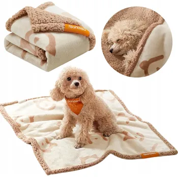 Pelíšek pro psa VODĚODOLNÁ DEKA PRO PSA KOČKU ZVÍŘATA PŘEHOZ DEKA PODLOŽKA OBOUSTRANNÁ 73x63