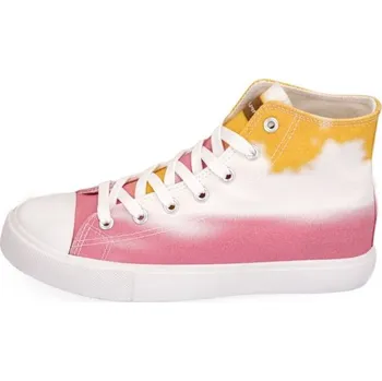 Dámské tenisky Dámské plátěné tenisky ALPINE PRO DAIRA 38 Bílá, Růžová, Žlutá