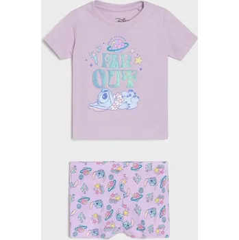 Dívčí spodní prádlo Sinsay - Dvoudílná pyžamová souprava Stitch - levandulová - 095DP-04X - 095DP-04X-98