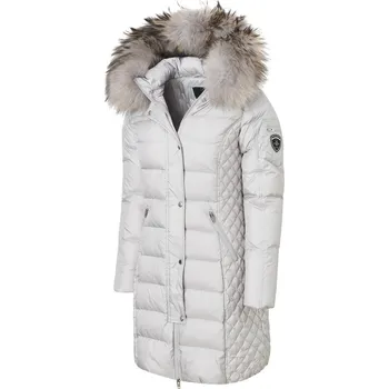 Dámská bunda ROCKANDBLUE BEAM 90 cm - Dámský péřový kabát s kapucí, velmi úzký střih 36