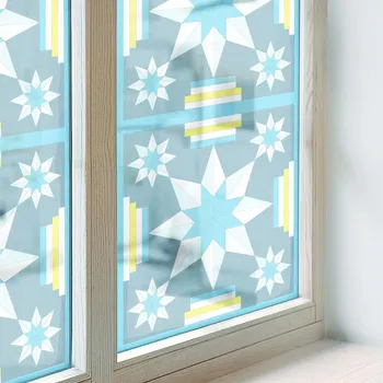 Okenní fólie Fólie na sklo Okno Dýha Balkon Hvězdicový vzor 50x146