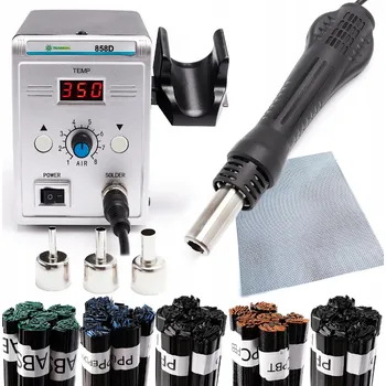 Svářečka Svářečka plastů Techrebal 858D 700W se sadou svařovacích drátů 500g