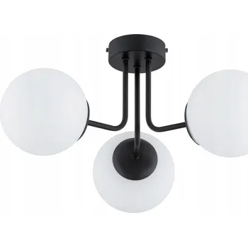 Alfa Stropní Svítidlo PIERO Černé E14 3x10W Minimalistické Skleněné