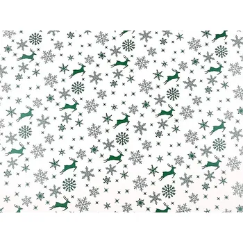 Balící papír Stoklasa Balící papír vánoční sob zelený 0,7x2m