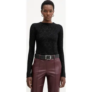 Dámská halenka Halenka z vlněné směsi Pinko černá barva, 105697 A2TW 105697.A2TW 99X, vel. XS