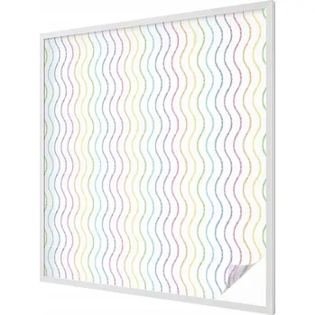 Okenní dekorace Fólie Okenní Samolepicí Mléčná Dekorativní Duhové linie 100x100 cm