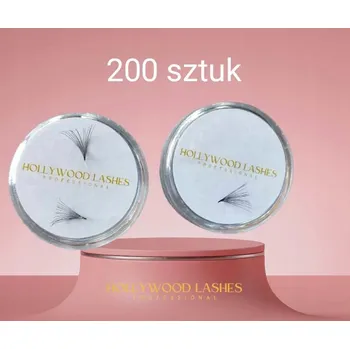 Umělé řasy HOTOVÉ TRSY ŘAS 5D 0,07D 10MM 200ks Hollywood Lashes