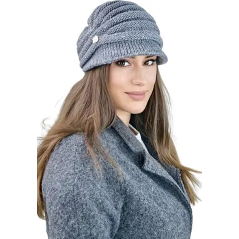 Dámské spodní prádlo Čepice Dámská Vlněná S Kšiltem Barva Tmavě Šedá - Cometa, KAMEA