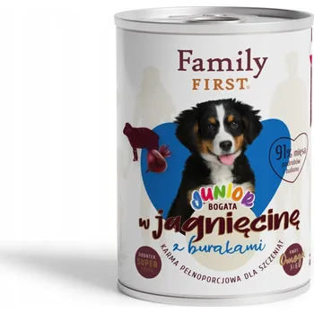 Krmivo pro psa Family First JEHNĚČÍ s červenou řepou junior pro psy 400g