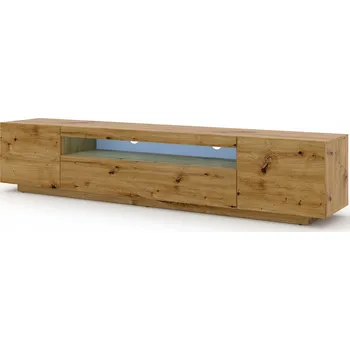 Televizní stolek TV stolek AURA 200 závěsný dub artisan celý + LED