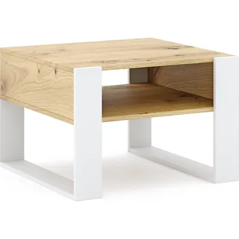 Konferenční stolek Konferenční stolek Vivaldi čtvercový 67 x 68,2 x 45 cm bílý, dub artisan