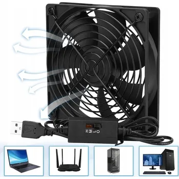 Domácí ventilátor Kompaktní USB chladicí ventilátor pro PC, router, projektor