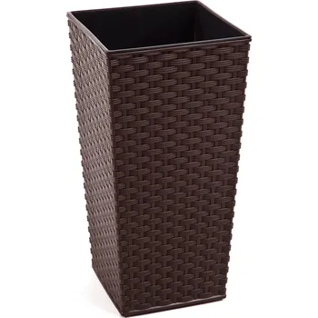 Květináč Plast Květináč béžový Lamela 30 cm x 30 x 57 cm