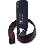 Red Bull Silicone Vertical Logo MagSafe Zadní Kryt + Crossbody Popruh pro iPhone 16 Navy