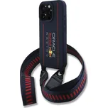 Red Bull Silicone Vertical Logo MagSafe Zadní Kryt + Crossbody Popruh pro iPhone 16 Pro Max Navy