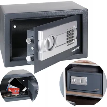 Trezor MALÝ NÁBYTEKOVÝ TREZOR DOMÁCÍ NA DOKUMENTY SCHRÁNKA ELEKTRONICKÝ ZÁMEK KÓD KLÍČ