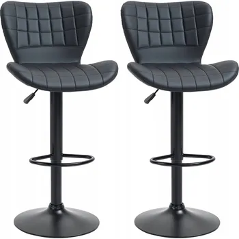 Barová židle Barová Židle Homcom černá 109 cm umělá kůže