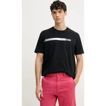 Pánské tričko Bavlněné tričko Paul&Shark černá barva, s potiskem, 25411039 99X, vel. M