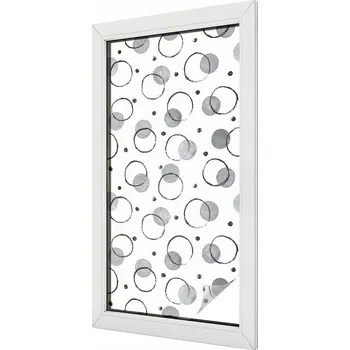 Okenní dekorace Fólie Samolepicí Mléčná Okenní Fólie na Výlohy Šedé kruhy 50x100