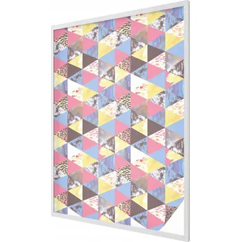 Okenní dekorace Samolepicí Okenní Fólie Mrazivá Dekorativní Barevné trojúhelníky 100x146