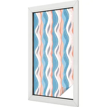 Okenní dekorace Dekorativní Fólie s motivem na okno Vlnitý rytmus 50 x 100 cm