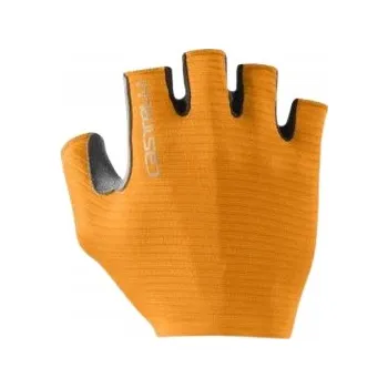 Cyklistické rukavice Cyklistické rukavice Castelli Espresso oranžové L
