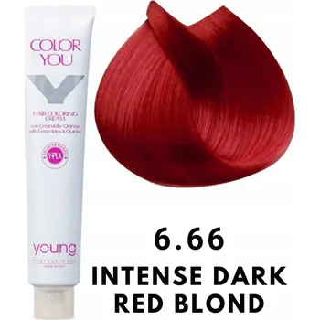 Barva na vlasy Young barva na vlasy 6.66 (Intenzivní červená) 100 ml