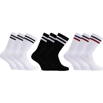 Pánské ponožky STRIPES sportovní ponožky TRENDY SOCKS 43-46 bílá / černá